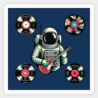 Music Astronaut Vinyl Sticker